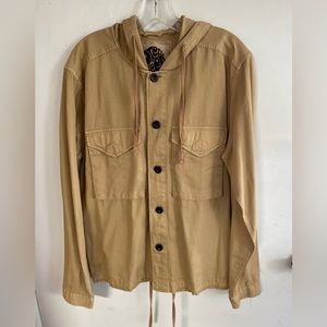 Pretty Green Field Overshirt -Tan Large